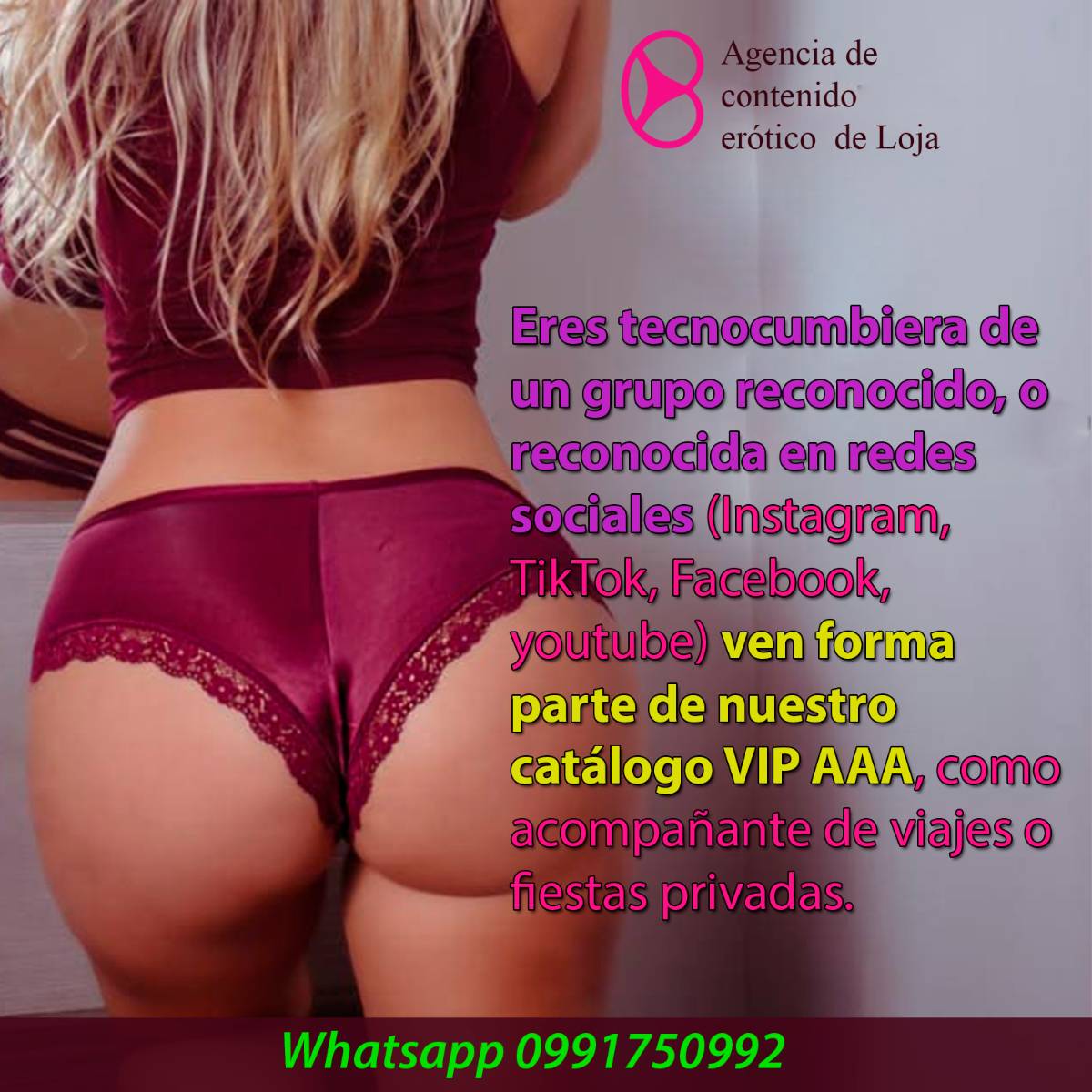 EMPLEO PARA CHICAS EN LOJA DE DAMA DE COMPAÑÍA VIP 0991750992 -