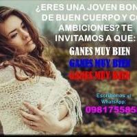 SI ERES BONITA, CULTA Y CON BUENAS COSTUMBRES TE INVITAMOS A GANAR MUY BIEN